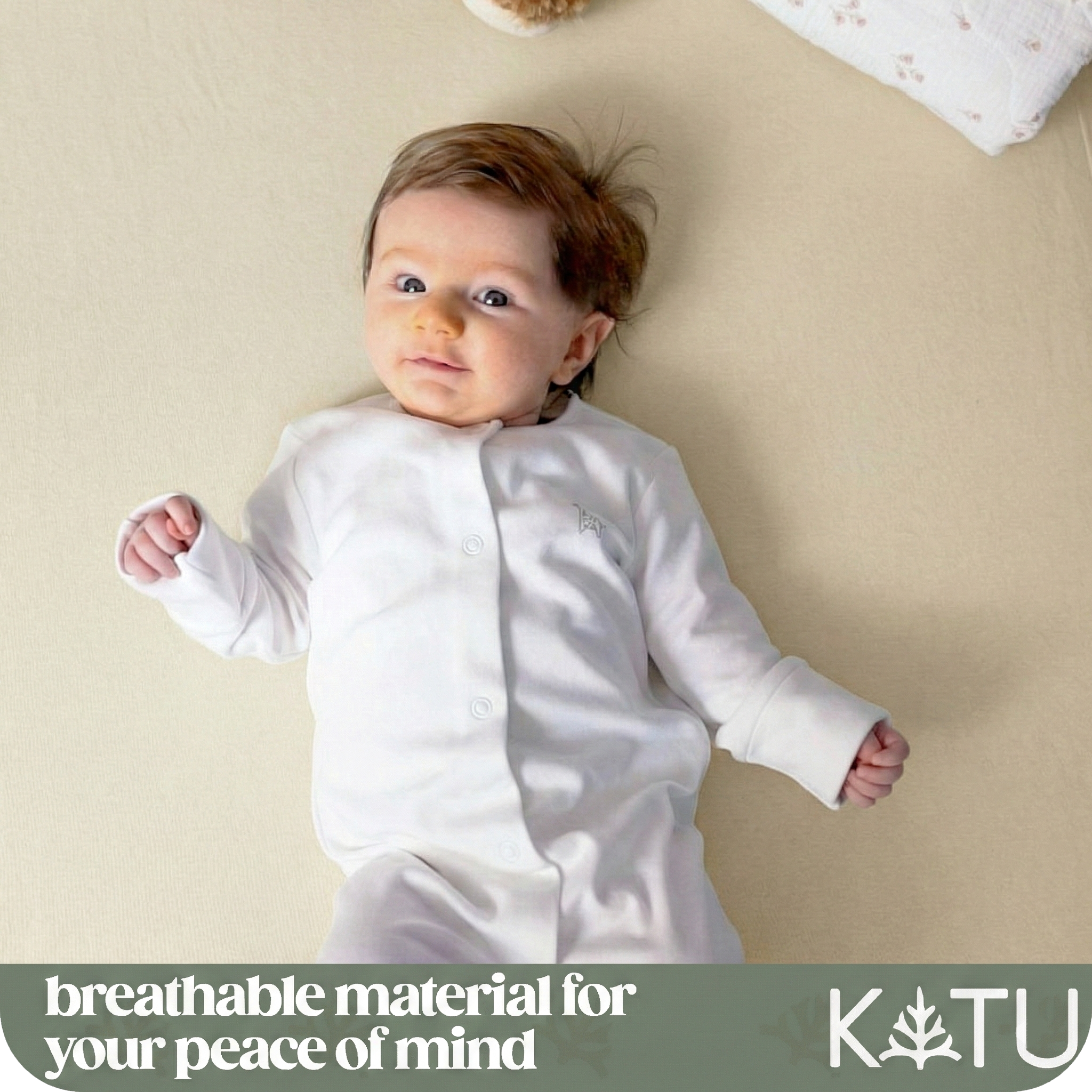 Organic Crib Mattress Waterproof Protector (Natural)