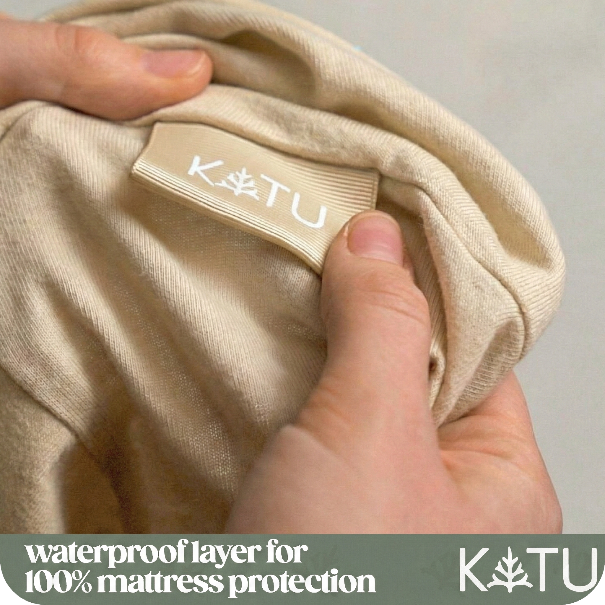 Organic Crib Mattress Waterproof Protector (Natural)